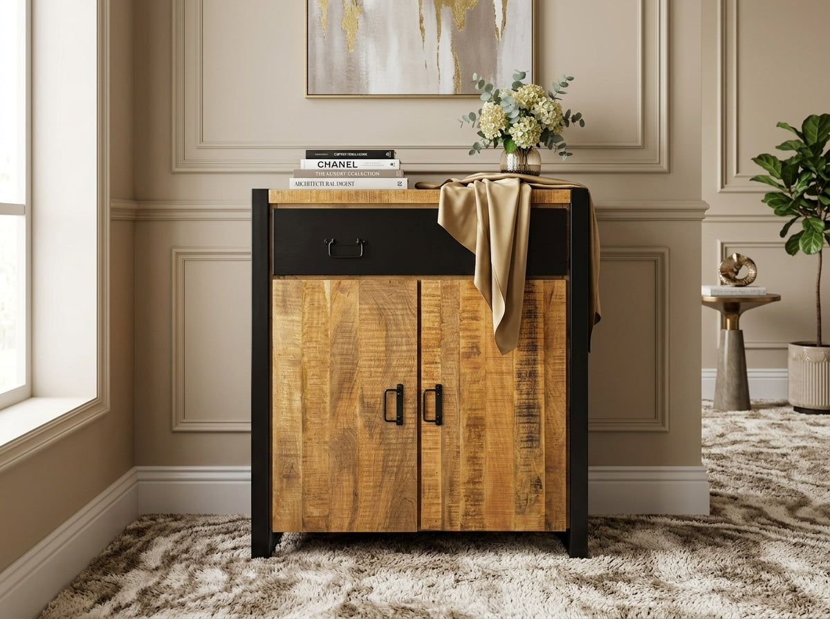 Cabinet Vivana 2 portes en bois de manguier