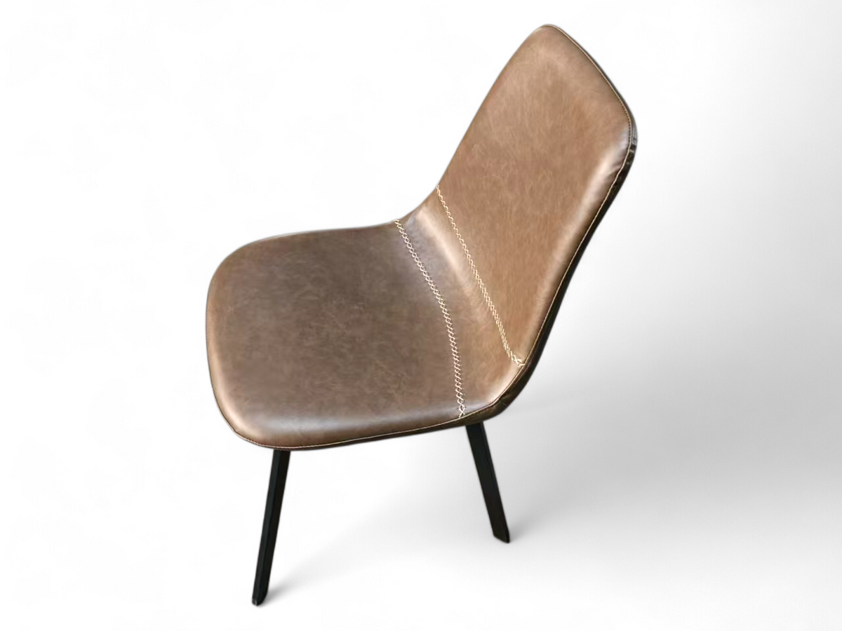 Taupe leatherette chair