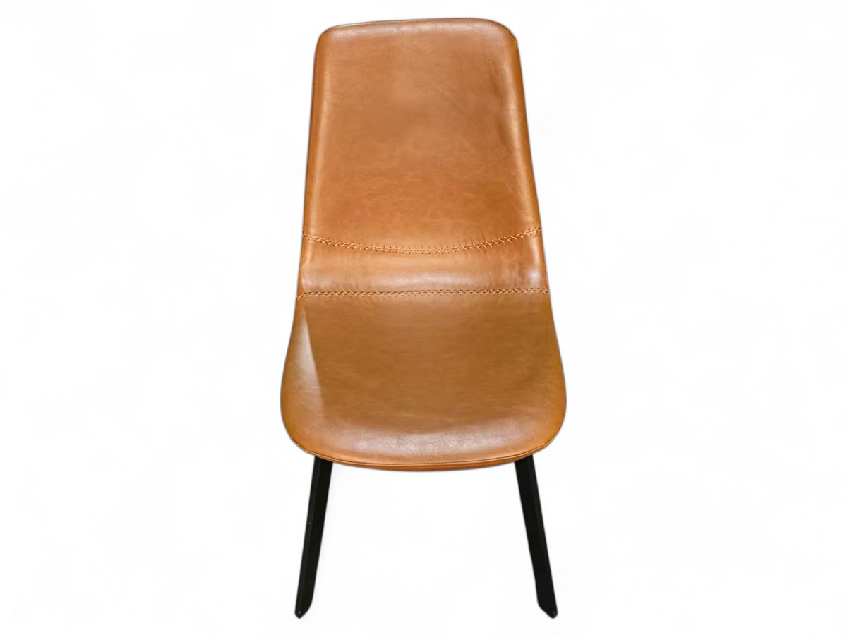 Chaise brune avec couture