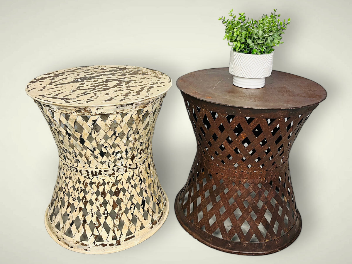 Metal side table