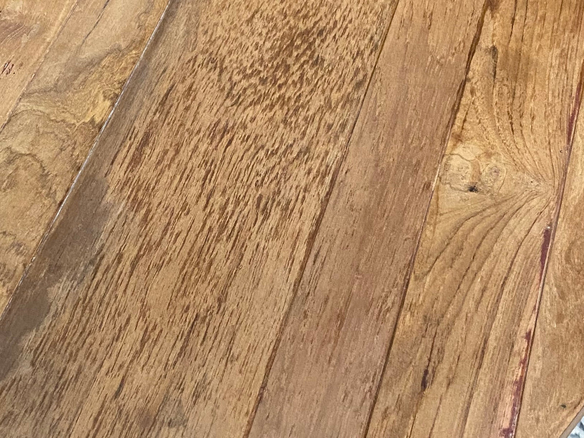 Teak and metal coffee table