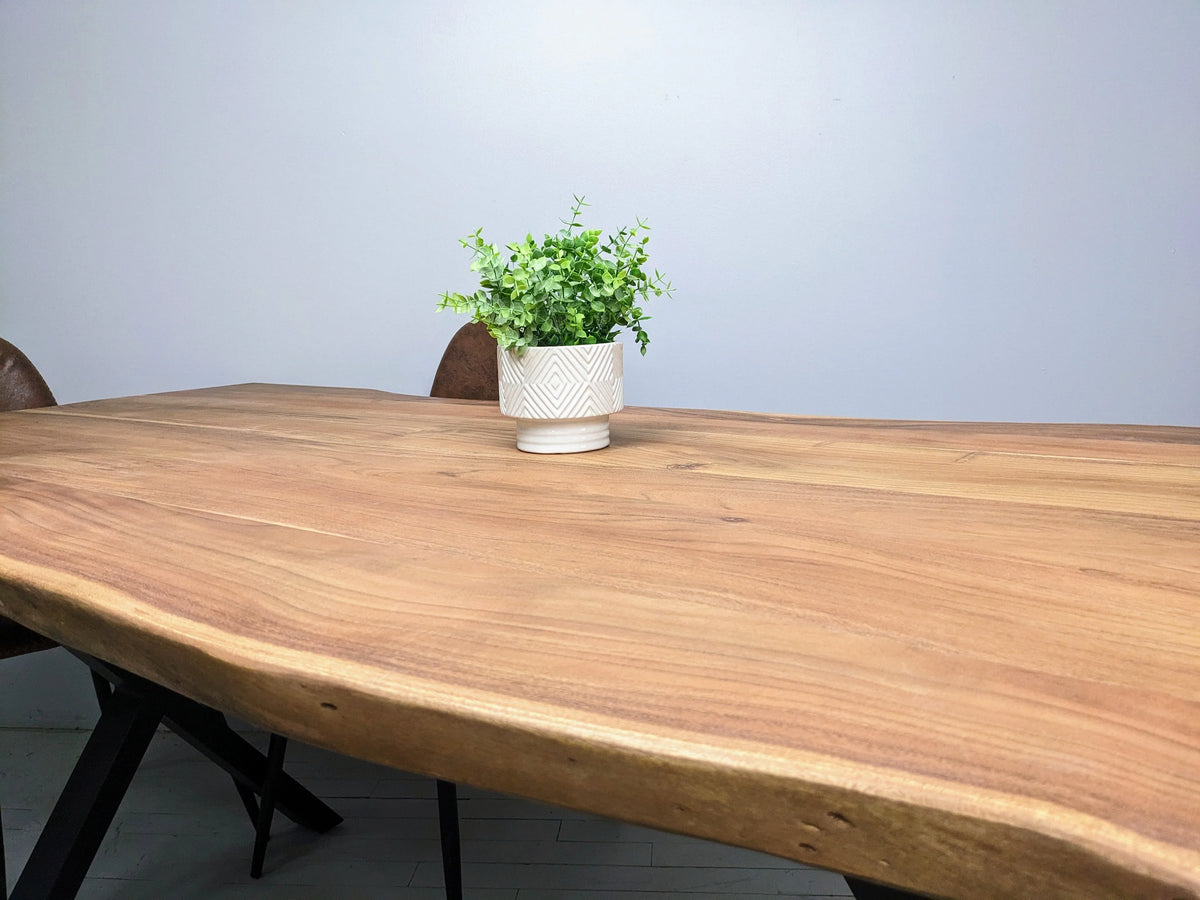 Acacia live edge dining table 47 to 87 inches