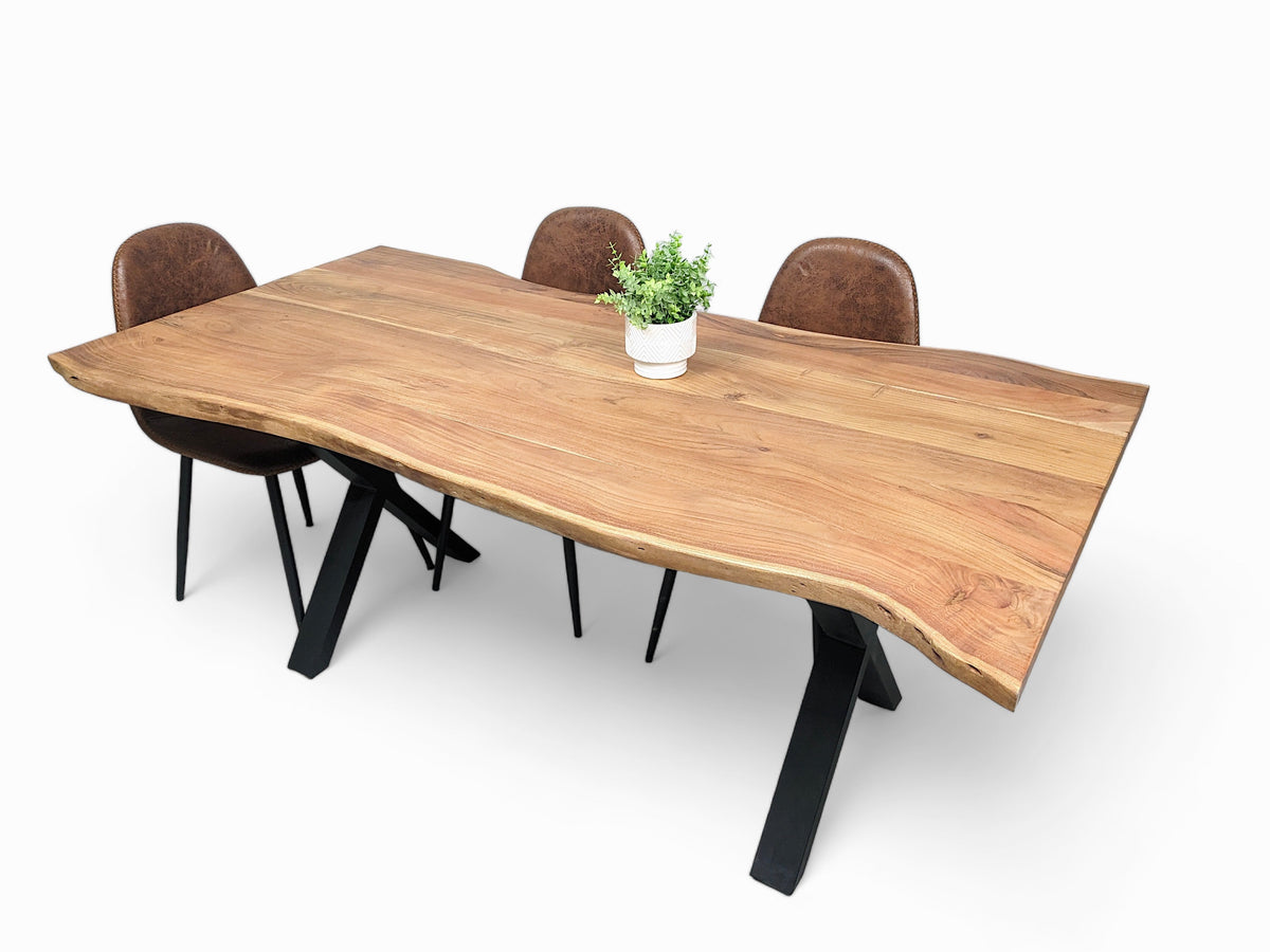 Acacia live edge dining table 47 to 87 inches