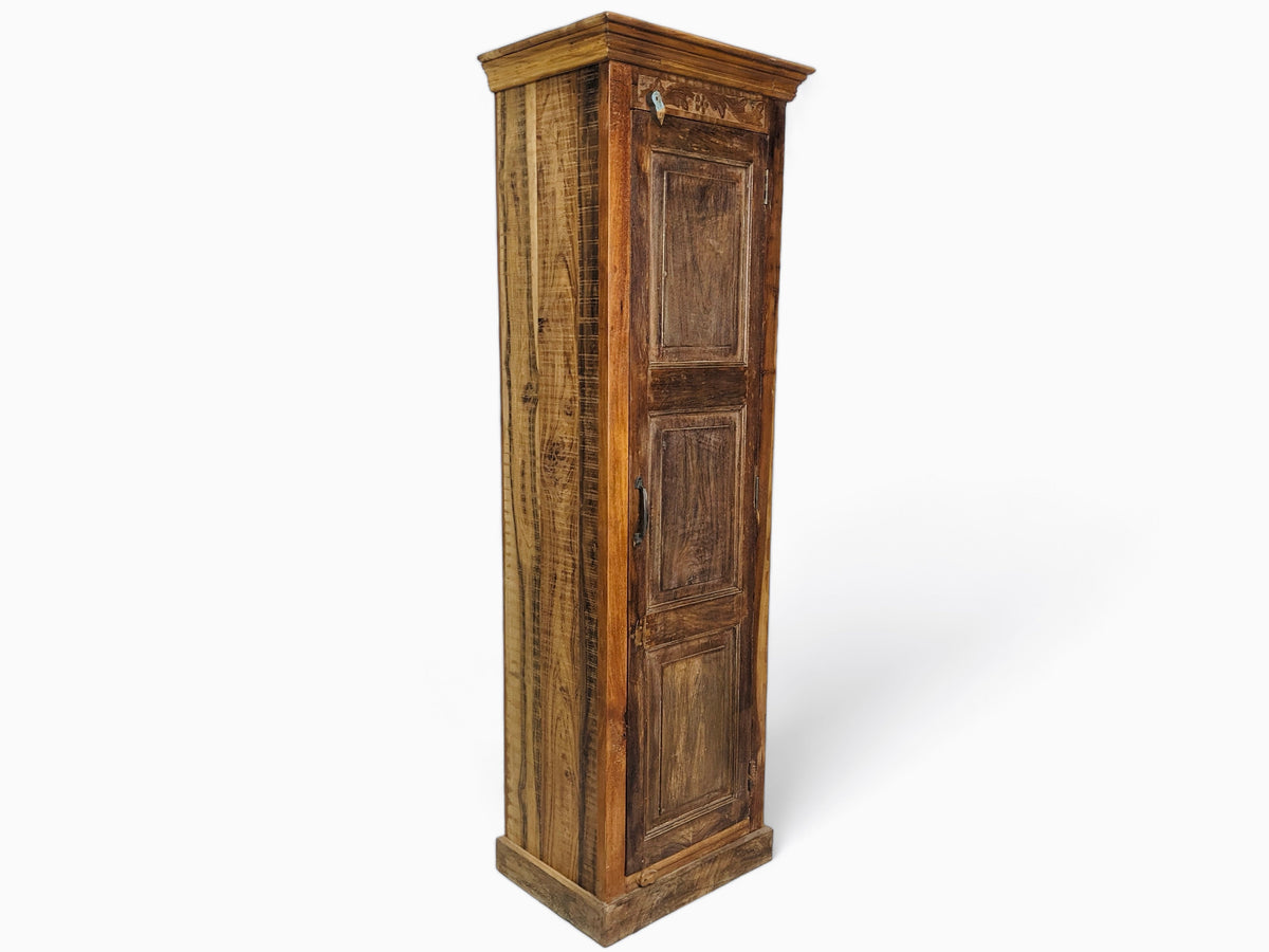 Antique 1-door cabinet made of recycled teak wood