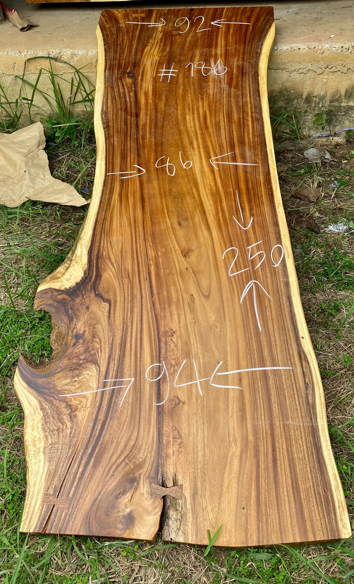 Slab (98") Suar Wood Live Edge