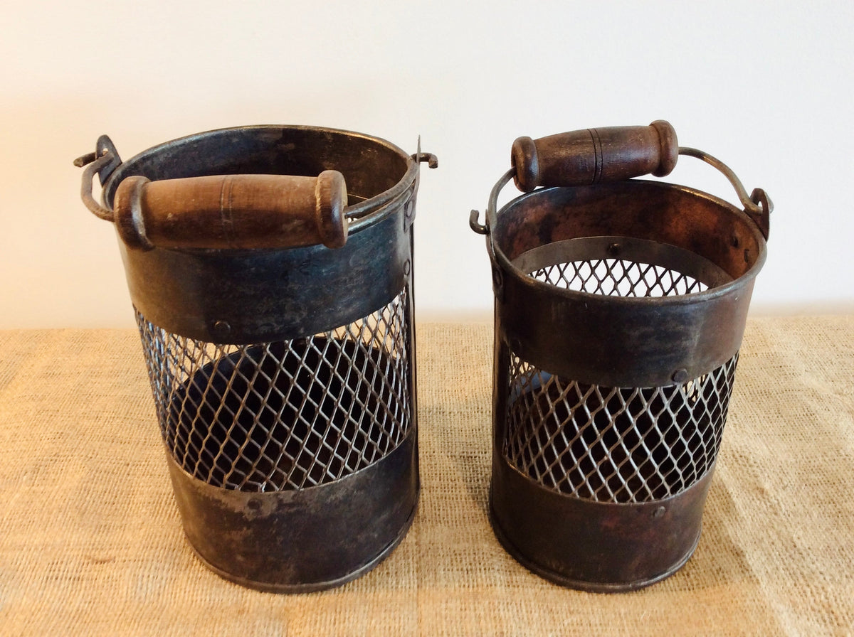 Small metal buckets