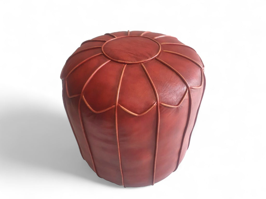Malo leather pouf
