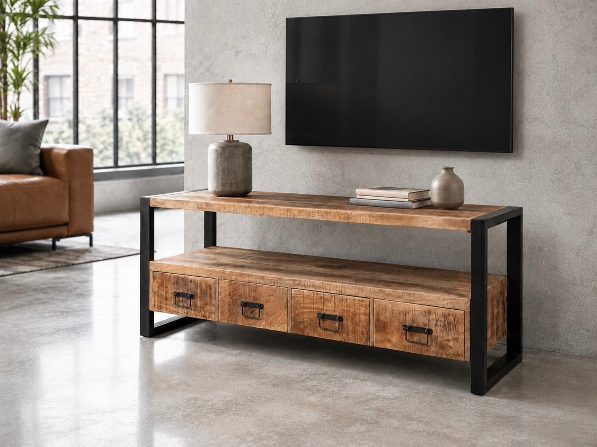 Mango wood TV stand