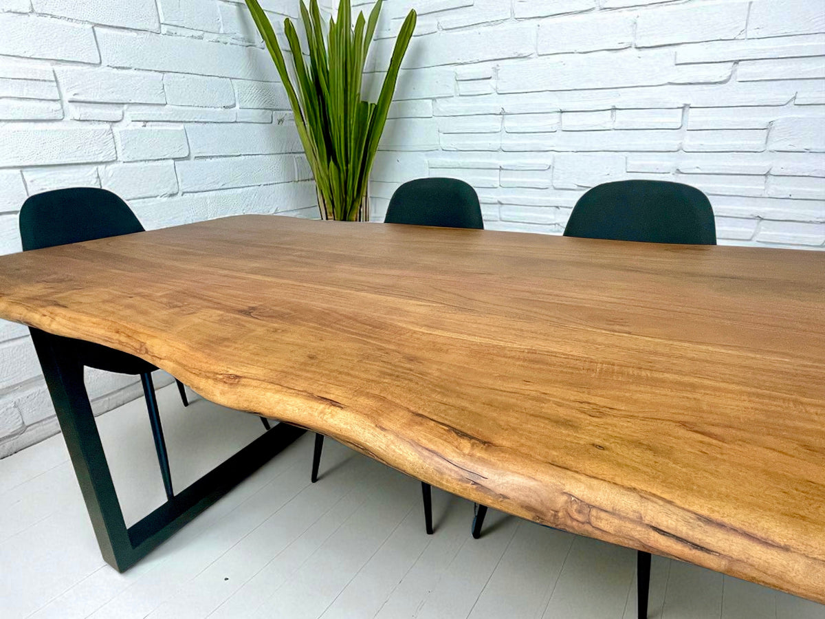 Table a diner Acacia Brun