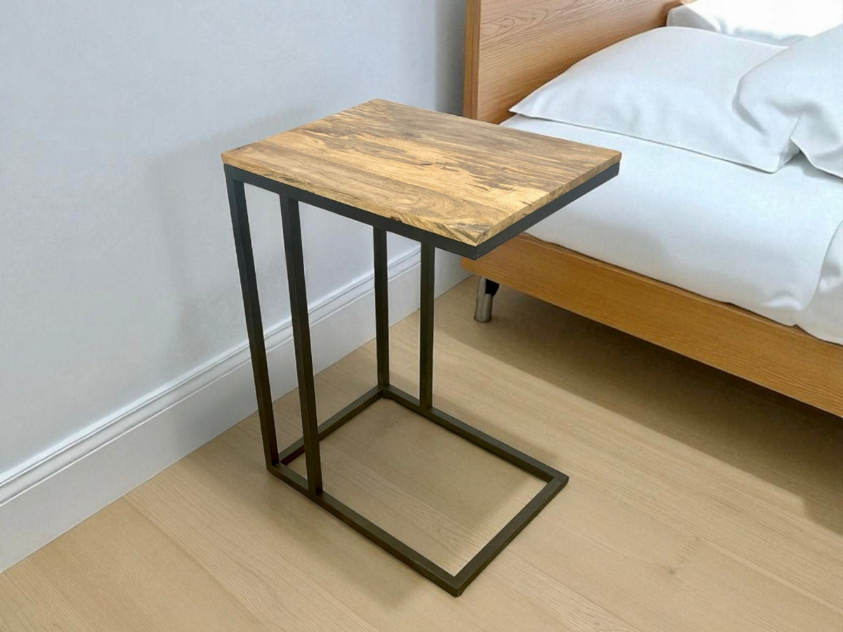 Mango wood side table