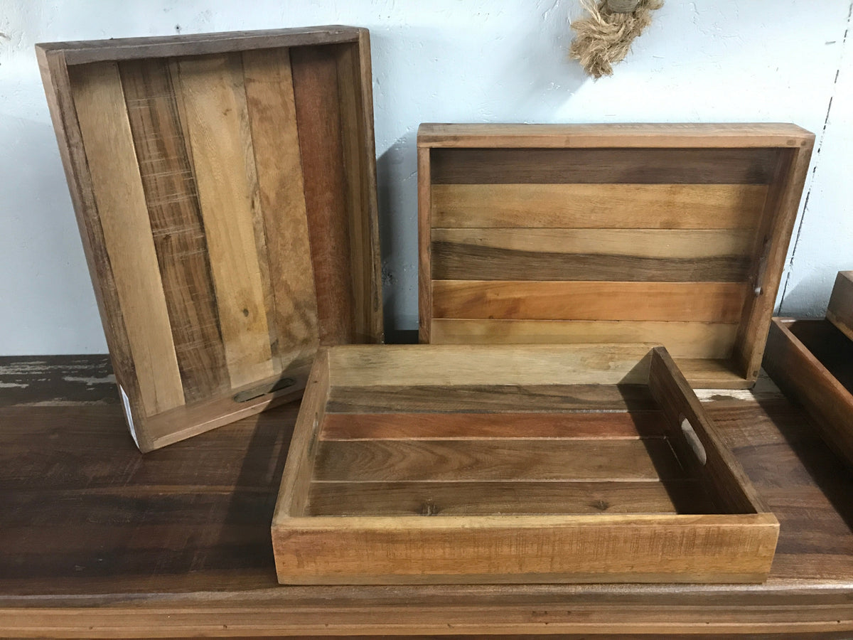 Plateau en bois recyclé