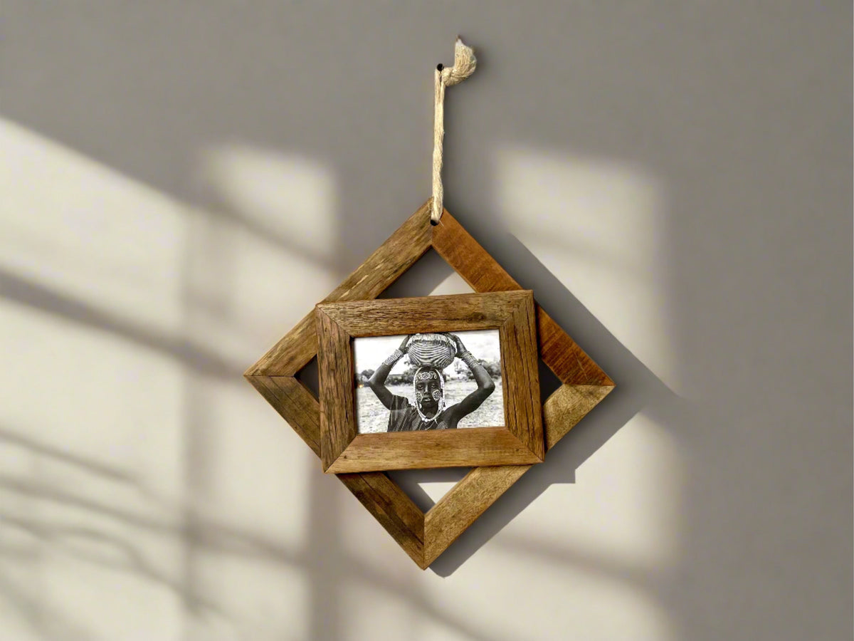 Recycled wooden frame