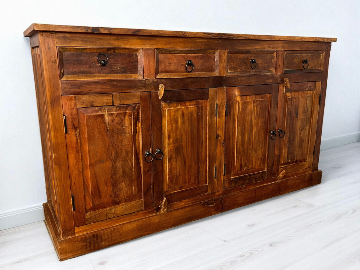 Buffet en Bois Recyclé – 4 Portes, 4 Tiroirs