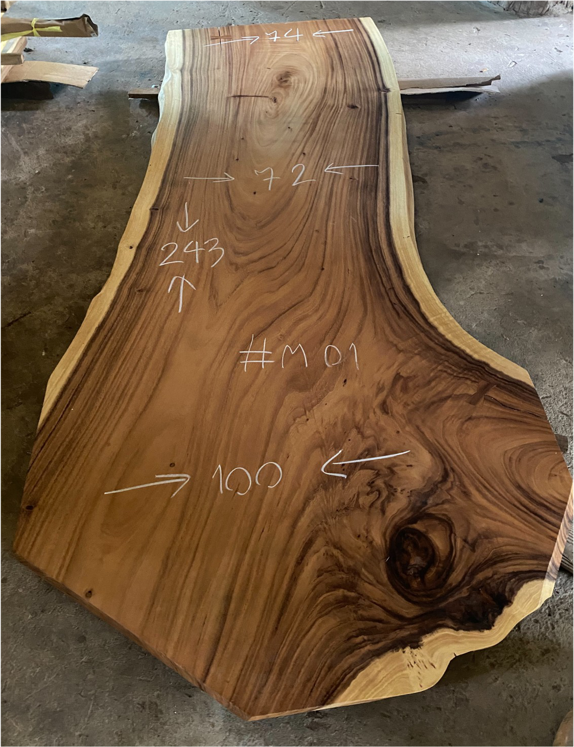 Suar Live Edge Slab (95")