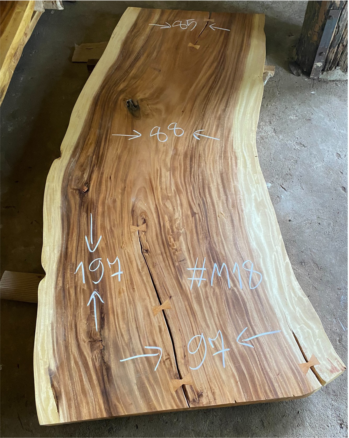 Live Edge Slab by Suar (75")