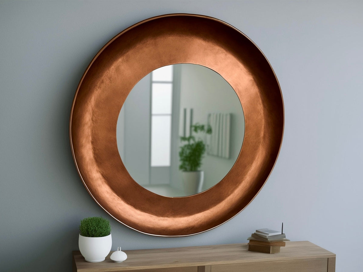 Large Copper-Toned Mirror