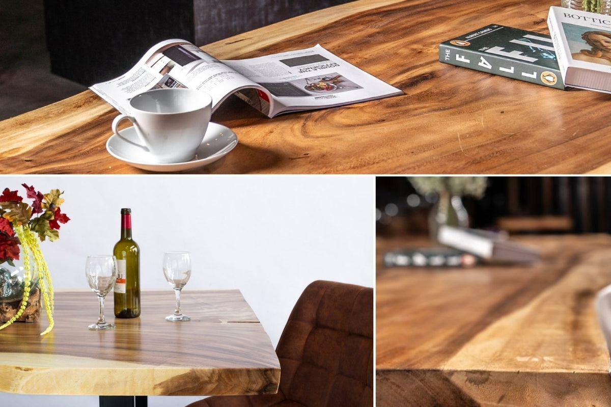 Montage de deux tables à dîner en suar en situation