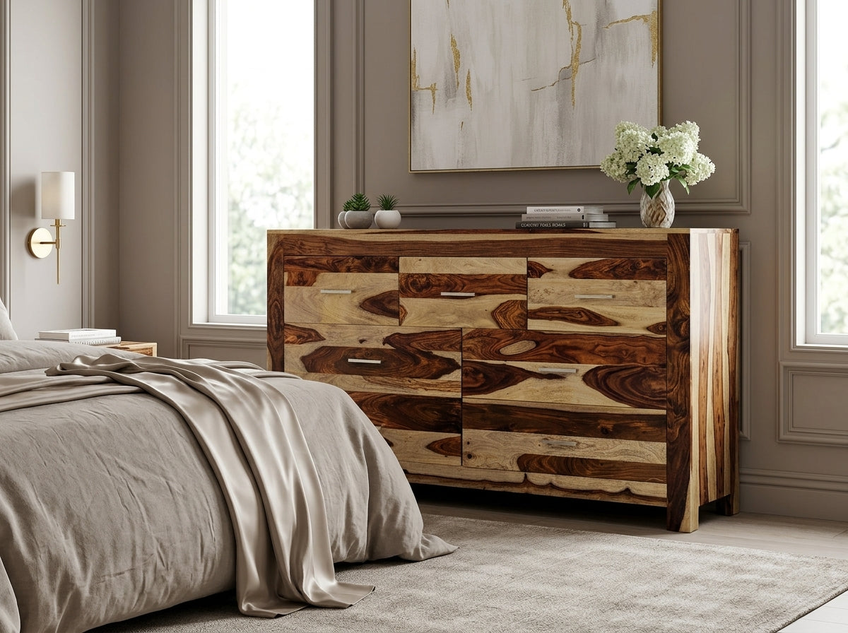 Rosewood chest of drawers with 7 drawers