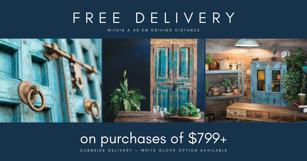 Free delivery within 40 km by road with purchases of $799 or more, white glove option available