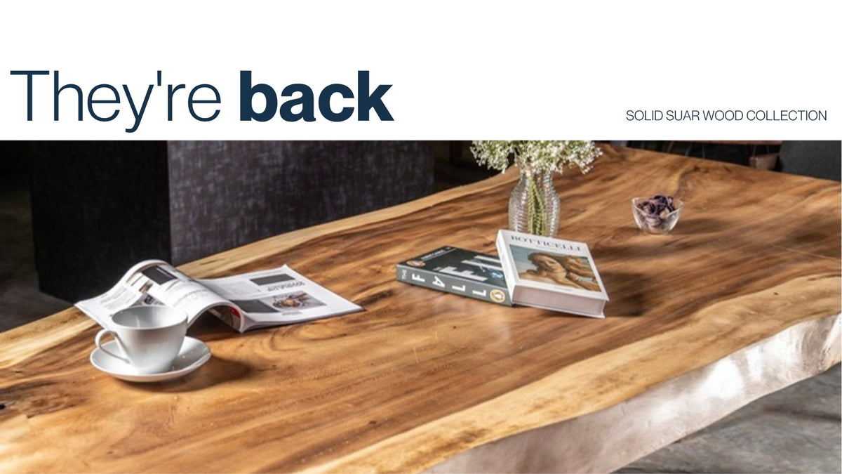 Solid suar wood tables: they are back