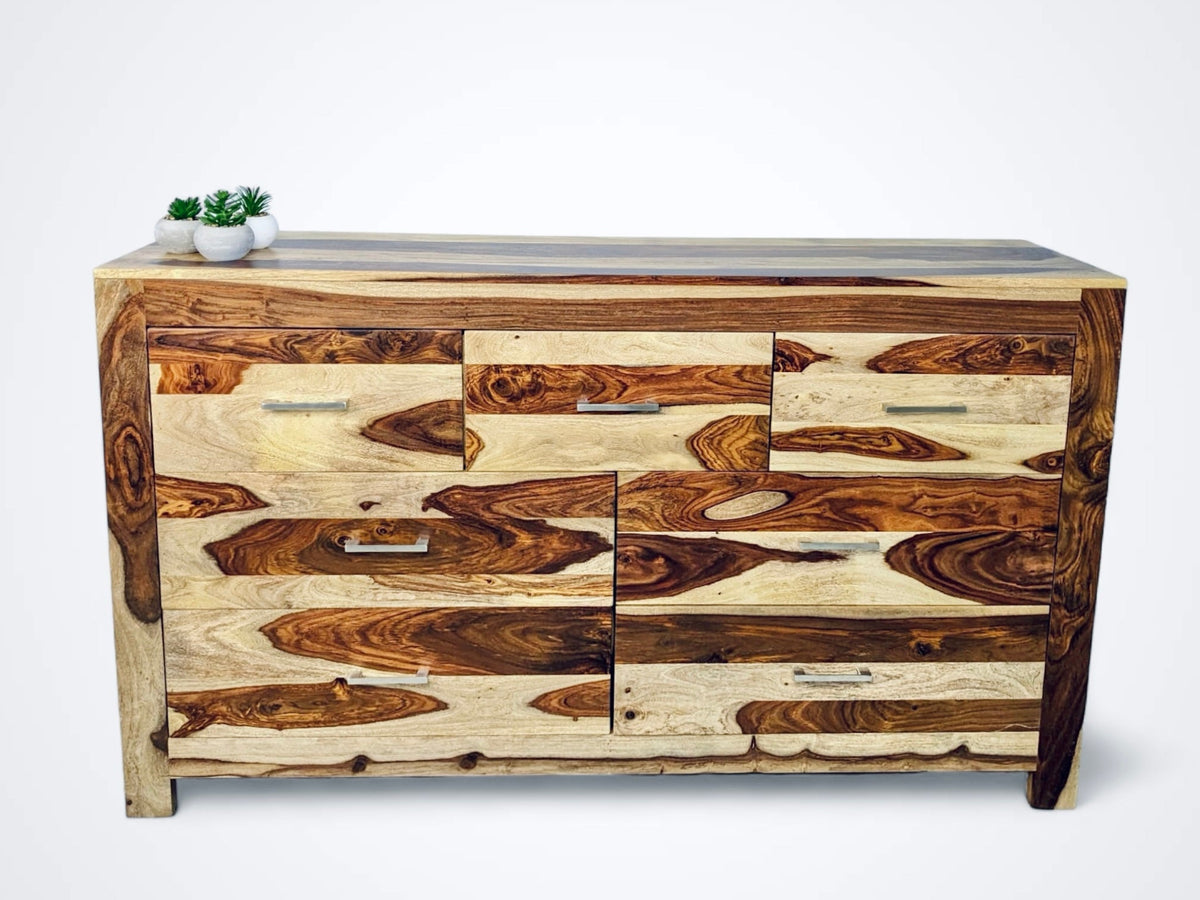 Commode en bois de rose 7 tiroirs