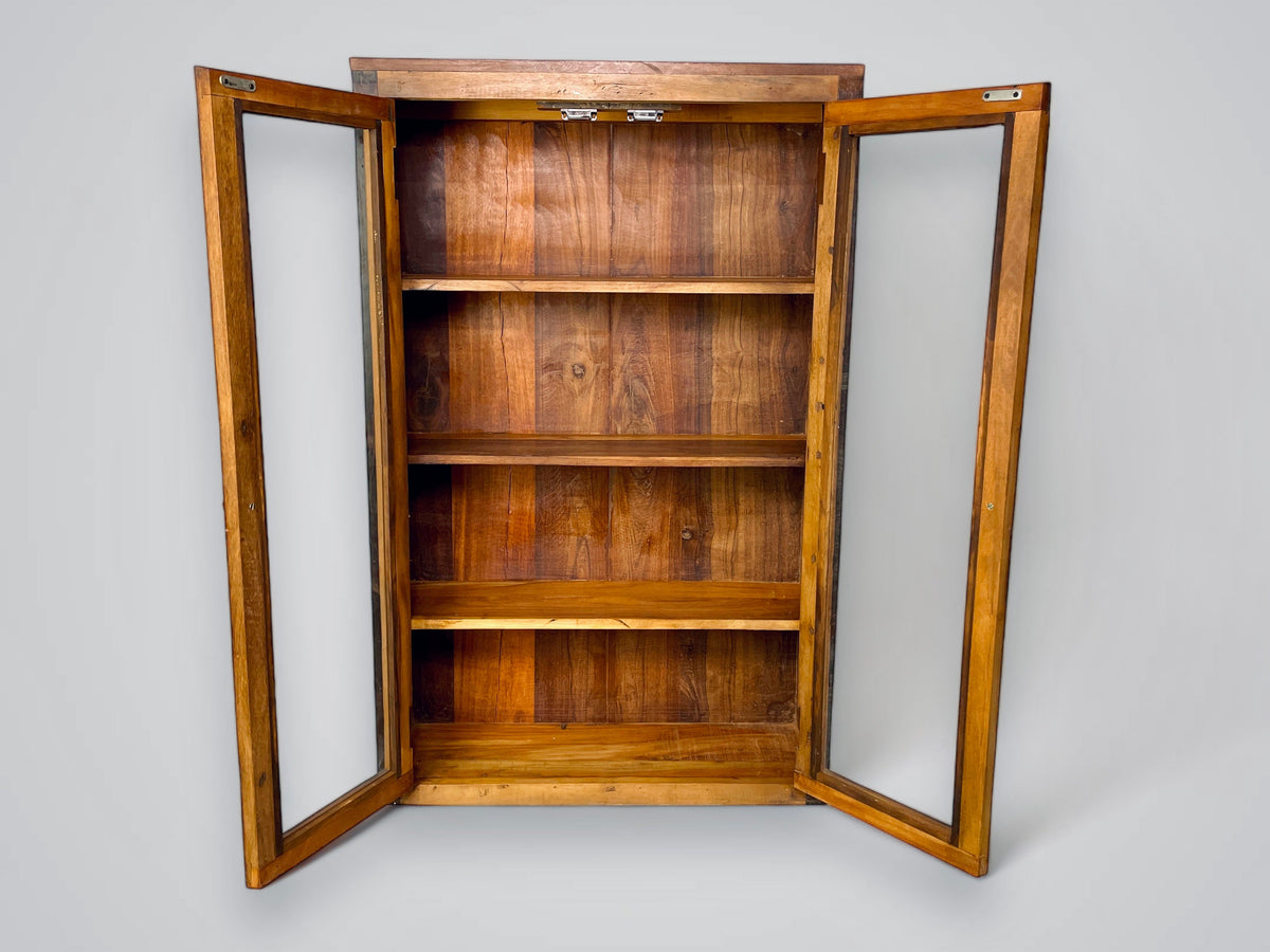 Recycled wood wall display case