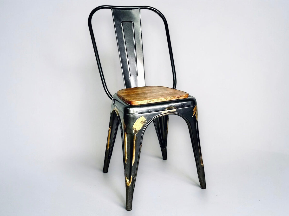 Tolix Chair Black and Gold