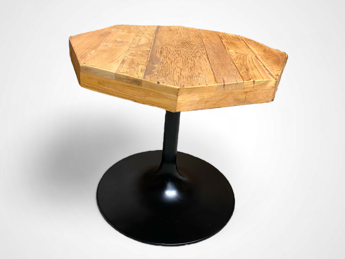 Teak and metal coffee table