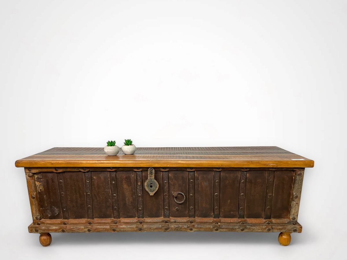 Antique teak wood chest