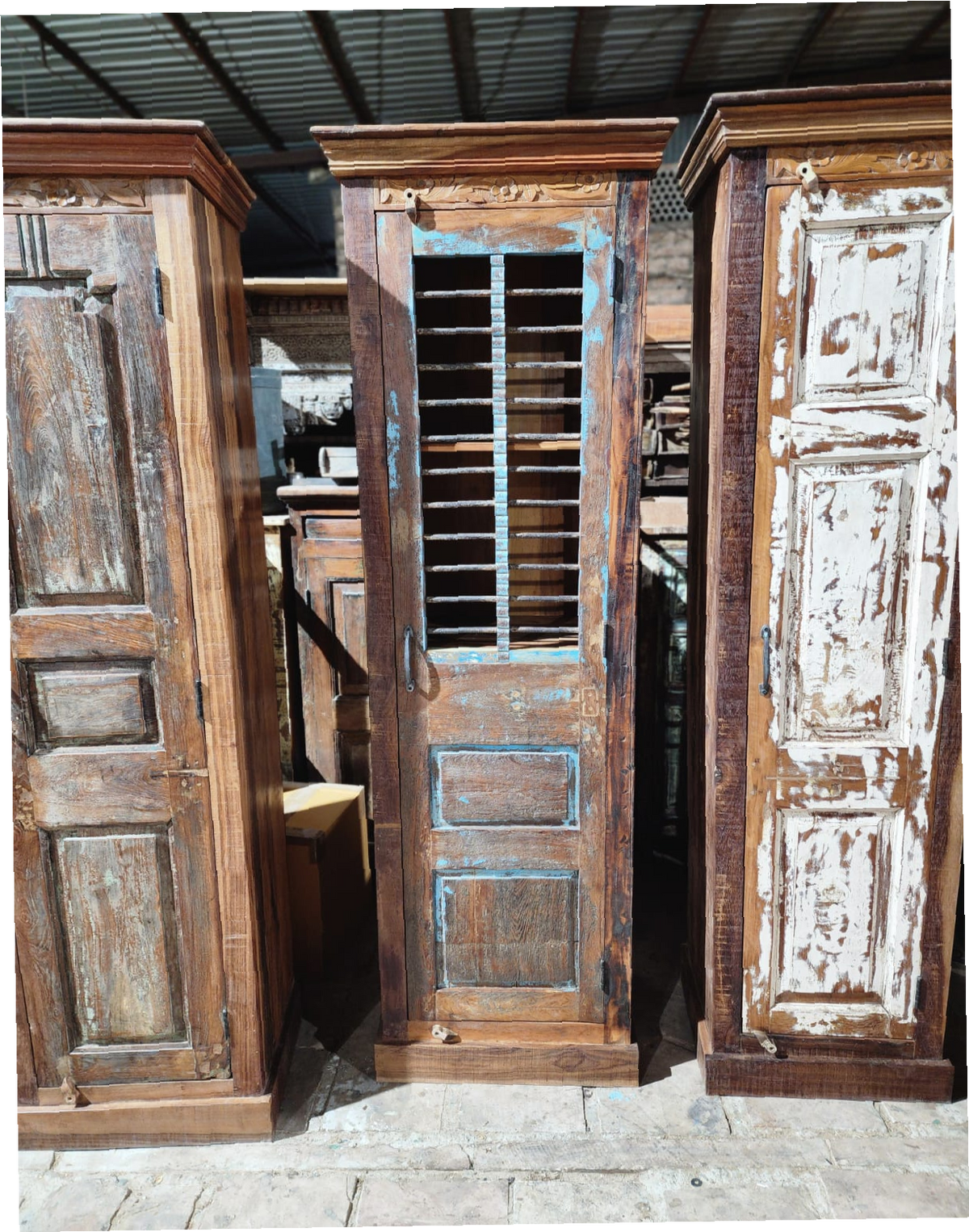 Kundli 1-Door Wardrobe in Recycled Teak