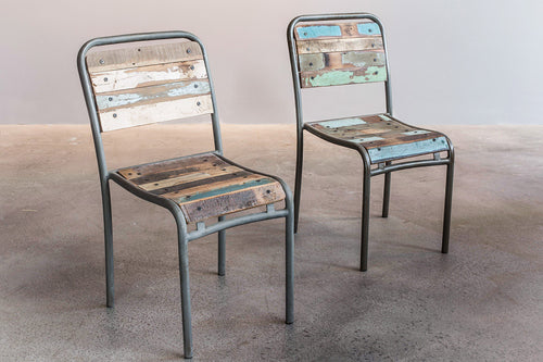 CHAISES - Chaise en bois recyclé Gara - Au prix d'entrepôt, Espace Meuble