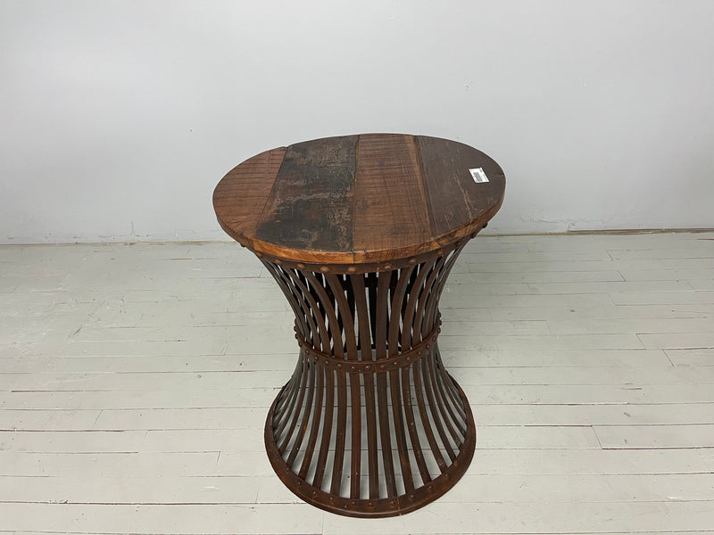 Metal and wood stool