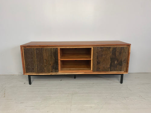 TV cabinet in pink acacia wood